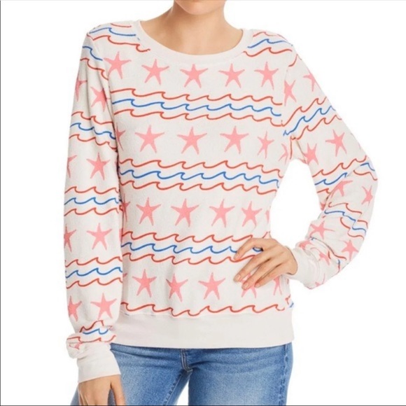 Wildfox Tops - Wildfox Waves and Sand Dollar Pullover NWT 457